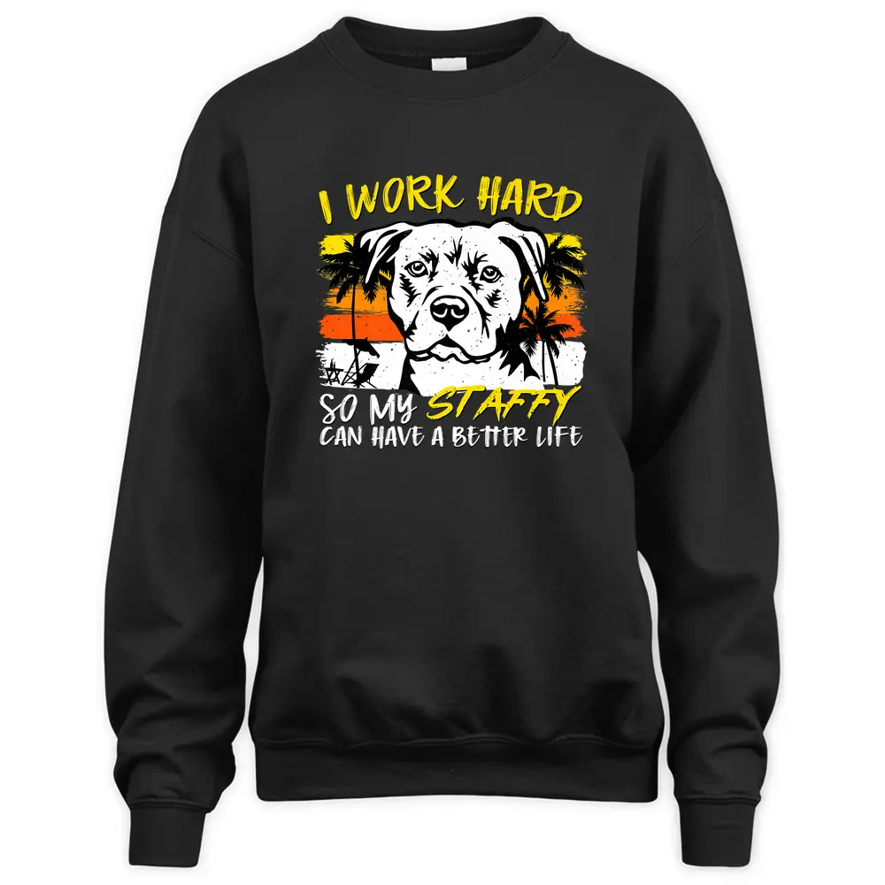 American Staffordshire Terrier Distressed Retro Vintage Sweatshirt