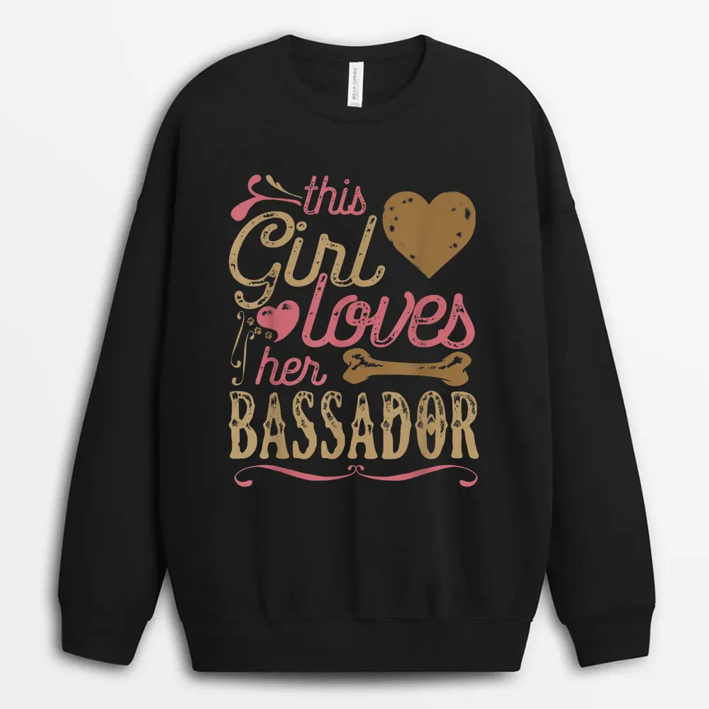 Bassador Dog  - Bassador  Gift Dog  Dogs Sweatshirt - Black