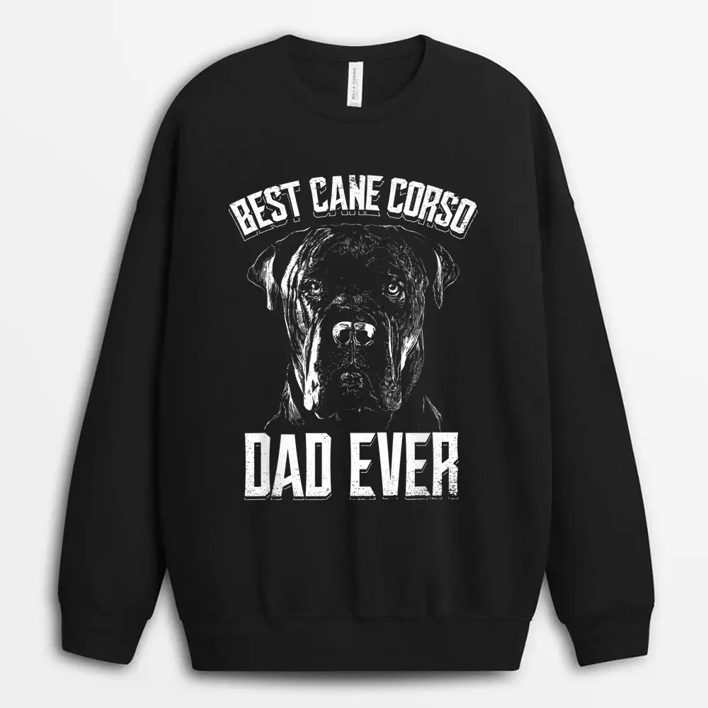 Cane Corso Italiano Dog Dad Father Sweatshirt - Black