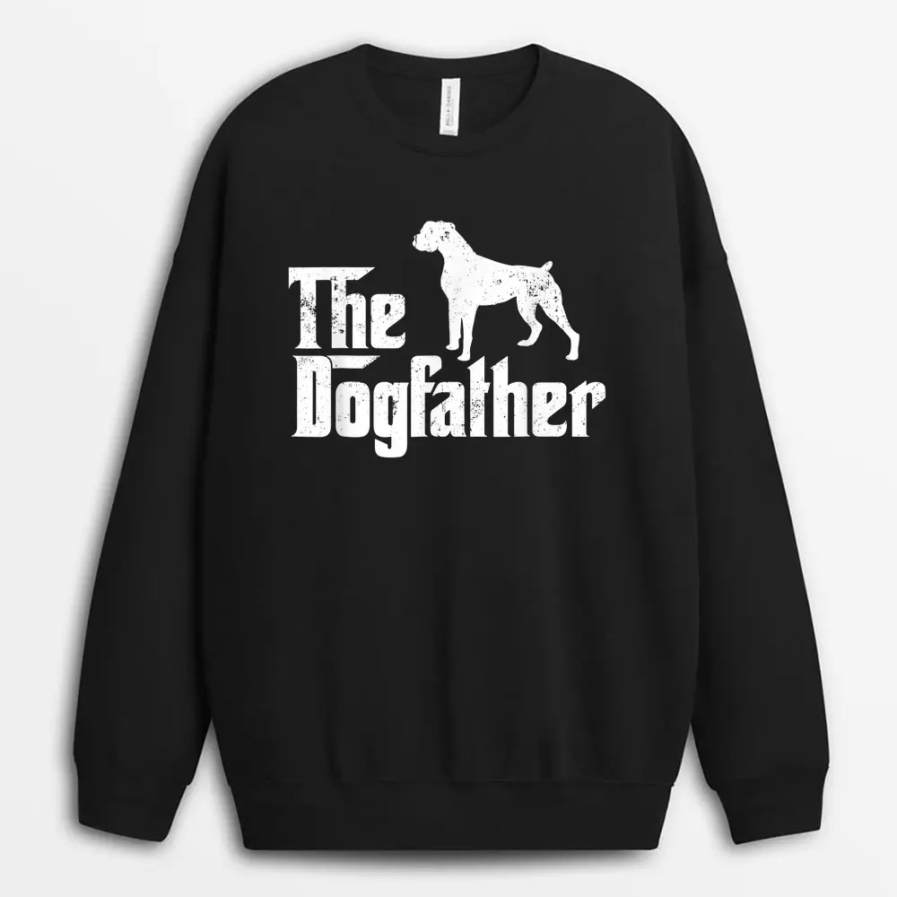 CHINESE SHAR PEI Dog The Dogfather Dog Lover Sweatshirt - Black